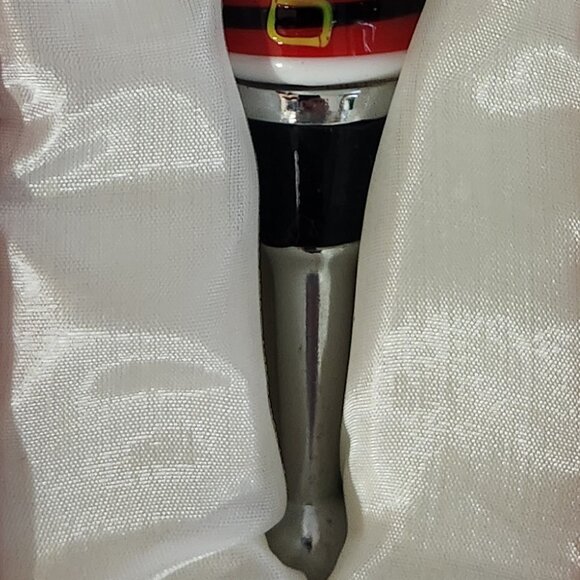 Santa Claus Hand Blown Glass Wine Stopper - Picture 2 of 4